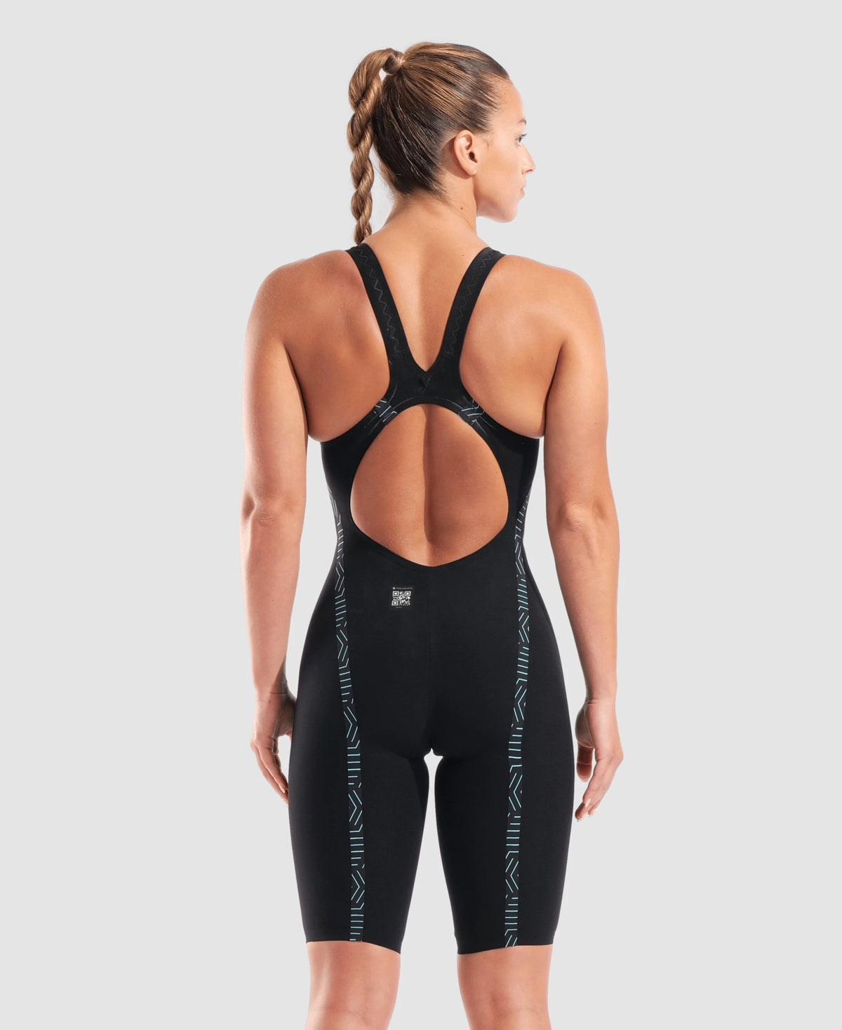 Arena Women's Powerskin Veloce Open Back Tech Suit - Black & Teal