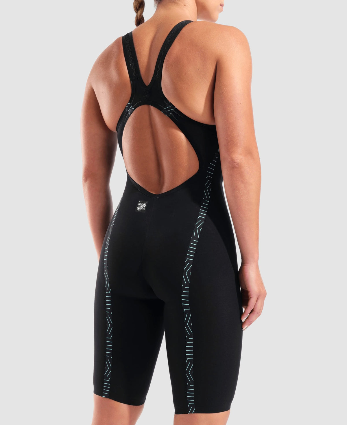 Arena Women's Powerskin Veloce Open Back Tech Suit - Black & Teal